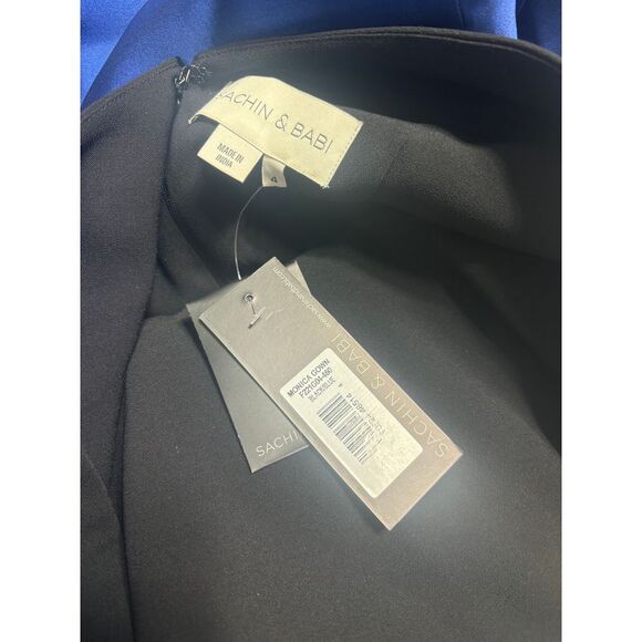 Sachin & Babi NWT Monica Black & Blue Sequined Gown in Size 4 MSRP $1095 - Picture 6 of 8